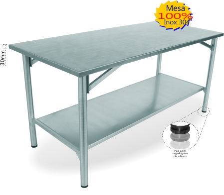 MESA 100% INOX 304 TB 2