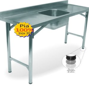 PIA 100% INOX 304 C/ 1 CUBA