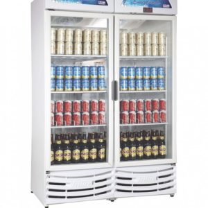 CERVEJEIRA VERTICAL DUPLA PORTA DE VIDRO RF-018